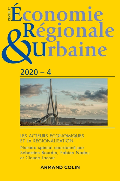 Picture of Revue d'économie régionale et urbaine Nº4/2020 Les acteurs économiques et la régionalisation