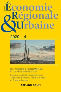 Picture of Revue d'économie régionale et urbaine Nº4/2020 Les acteurs économiques et la régionalisation