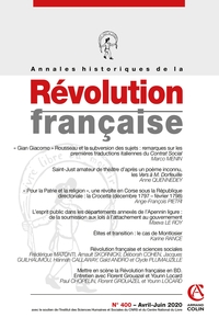 Picture of Annales historiques de la Révolution française Nº400 2/2020 Varia