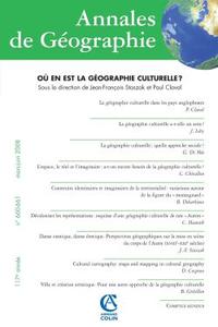Picture of Annales de Géographie n° 660-661 (2-3/2008) Où en est la géographie culturelle ?