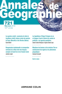 Picture of Annales de géographie - N°721 3/2018 Varia