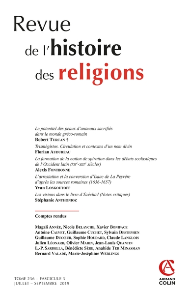 Picture of Revue de l'histoire des religions - Nº3/2019 Varia