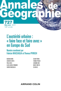 Picture of Annales de géographie - N°727 3 2019 L'austérité urbaine : « faire face et faire avec » en Europe du
