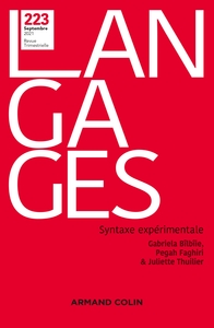 Image de Langages Nº 223 3/2021 Syntaxe expérimentale