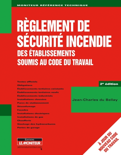 Picture of Règlement de sécurité incendie des établissements soumis au Code du travail