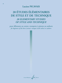 Image de 20 ETUDES ELEMENTAIRES DE STYLE ET DE TECHNIQUE