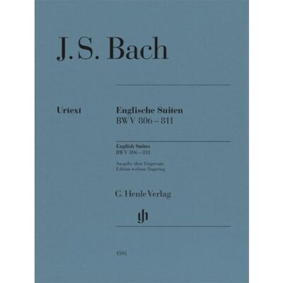 Image de JOHANN SEBASTIAN BACH : SUITES ANGLAISES BWV 806-811 - SANS DOIGTES - PIANO - RECUEIL