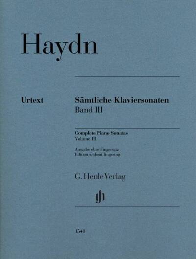Picture of JOSEPH HAYDN : EDITION INTEGRALE DES SONATES POUR PIANO VOLUME 3