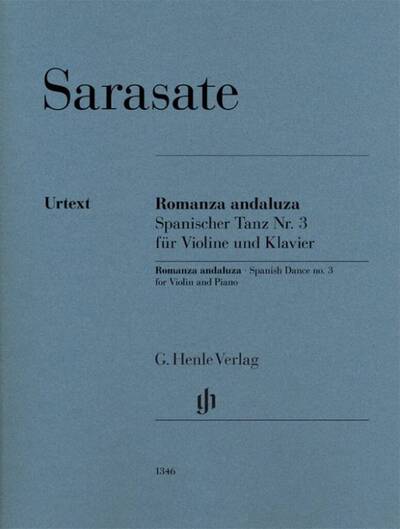 Image de PABLO DE SARASATE : ROMANZA ANDALUZA (DANSE ESPAGNOLE N 3) OP. 22 N 1 POUR VIOLON ET PIANO