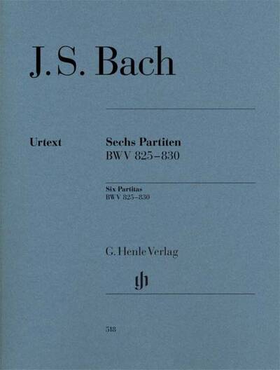 Image de JOHANN SEBASTIAN BACH : SIX PARTITAS BWV 825-830 - PIANO OU CLAVIER
