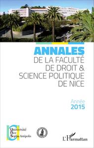 Picture of Annales de la faculté de droit et science politique de Nice