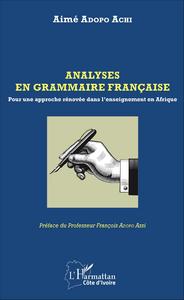 Image de Analyses en grammaire française