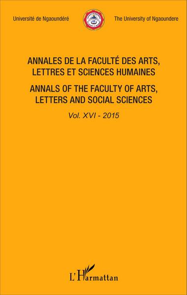 Picture of Annales de la faculté des arts, lettres et sciences humaines Vol XVI - 2015