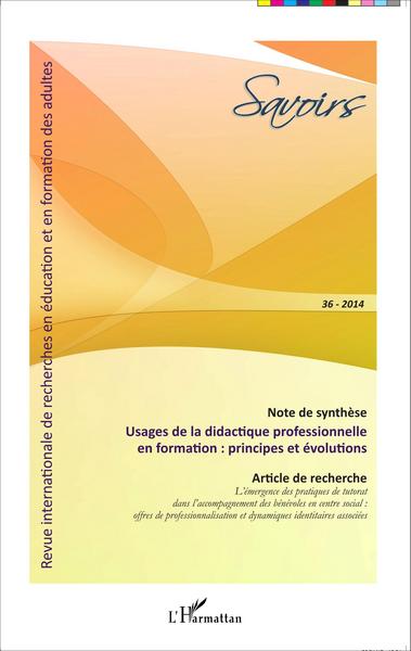 Picture of Usages de la didactique professionnelle en formation : principes et évolutions