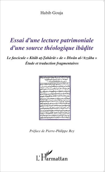 Image de Essai d'une lecture patrimoniale d'une source théologique ibâdite