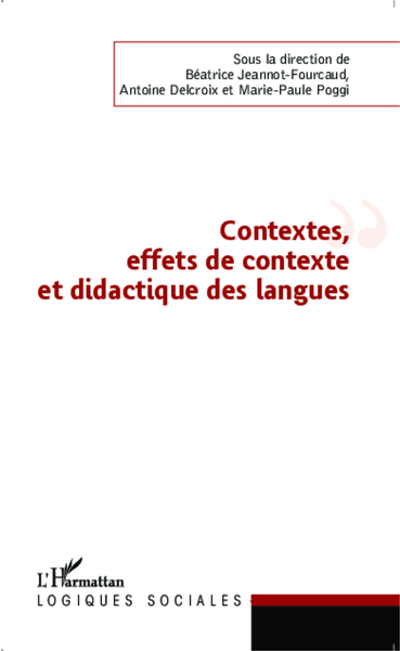 Picture of Contextes, effets de contexte et didactique des langues