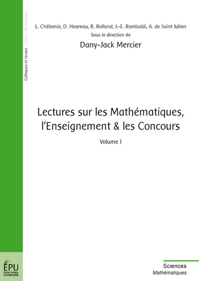 Picture of Lectures sur les mathématiques, l'enseignement et les concours