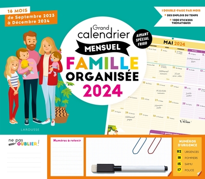 Picture of Grand calendrier mensuel  famille organisée 2024