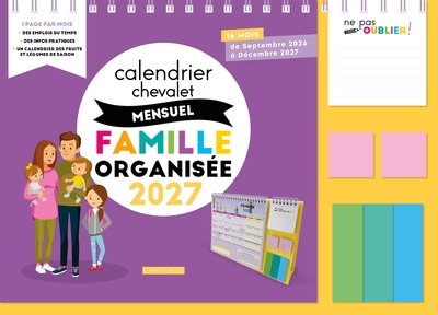 Image de Calendrier chevalet mensuel Famille organisée 2027