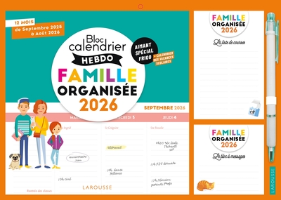 Image de Le petit calendrier hebdo de la famille organisée 2026