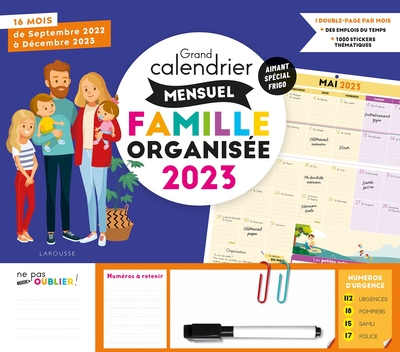 Picture of Grand calendrier mensuel  famille organisée 2023