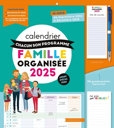 Picture of Calendrier Chacun son programme Famille organisée 2025