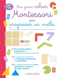 Image de Mon grand cahier MONTESSORI pour progresser en MATHS