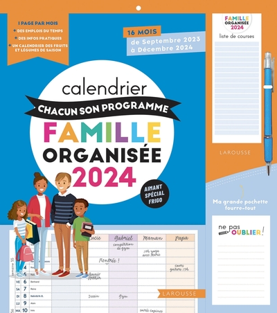 Picture of Calendrier Chacun son programme Famille organisée 2024
