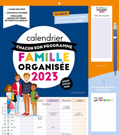 Picture of Calendrier chacun son programme Famille organisée 2023