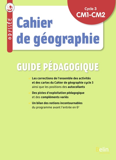 Picture of Odyssée cycle 3 – Cahier de géographie 2023 - Guide pédagogique