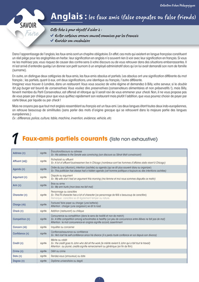 Image de Anglais, les faux amis