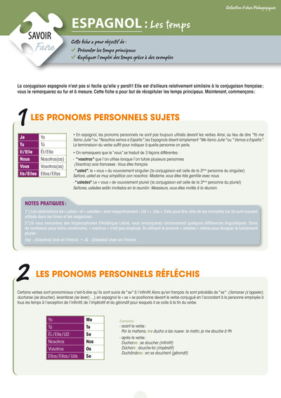 Image de Espagnol, les temps