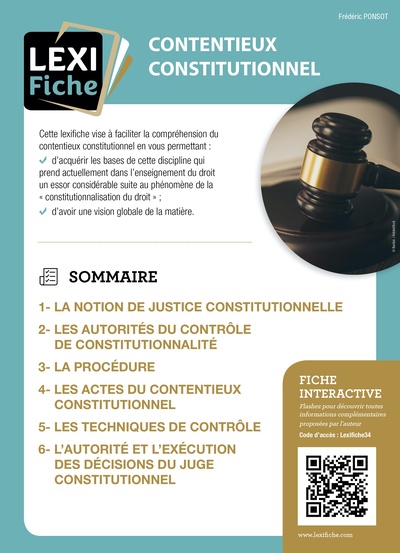 Picture of Contentieux constitutionnel