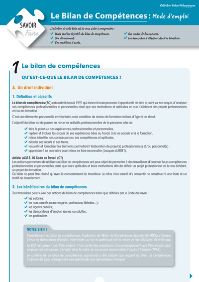 Image de Le bilan de compétence - Mode d'emploi