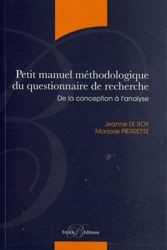 Picture of Petit manuel méthodologique du questionnaire de recherche