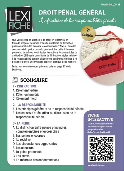 Picture of Droit pénal général