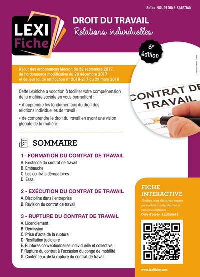 Picture of Droit du travail, relations individuelles
