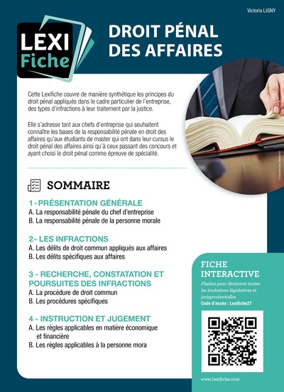 Image de Droit pénal des affaires
