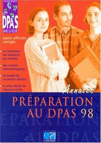 Image de PREPARATION AU DPAS 1998 SUJETS OFFICIELS CORRIGES