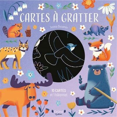 Image de CARTES A GRATTER. LES ANIMAUX DU QUEBEC