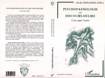 Image de PSYCHOPATHOLOGIE DU DISCOURS-DELIRE