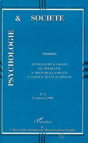 Picture of PSYCHOLOGIE ET SOCIÉTÉ N° 2