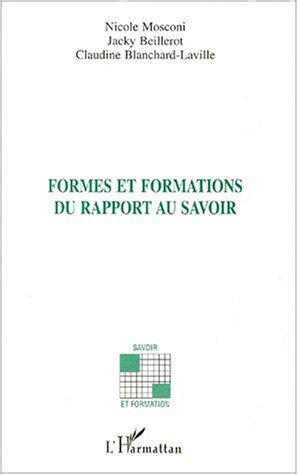 Picture of FORMES ET FORMATIONS DU RAPPORT AU SAVOIR