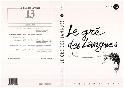 Image de Le gré des langues n°13