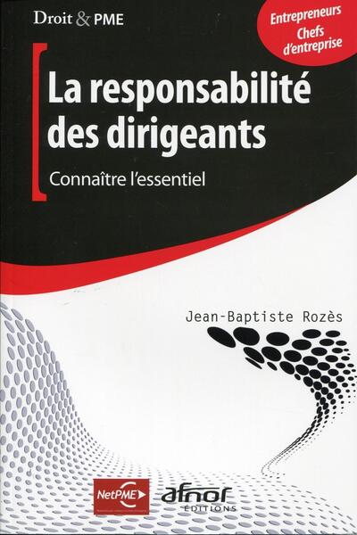 Picture of La responsabilité du dirigeant