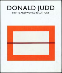 Picture of Donald Judd Prints and Works in Editions /anglais/allemand
