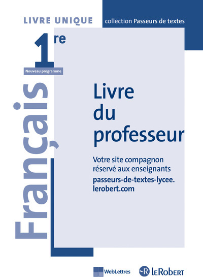 Image de Passeurs de textes 1ère livre du professeur