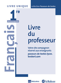 Image de Passeurs de textes 1ère livre du professeur