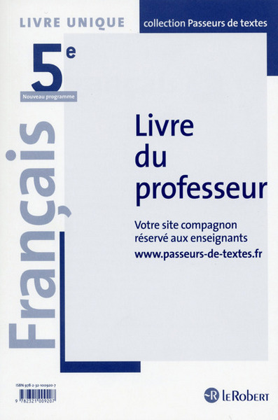 Picture of Français 5ème Professeur - Passeurs de textes (Cycle 4) - 2016