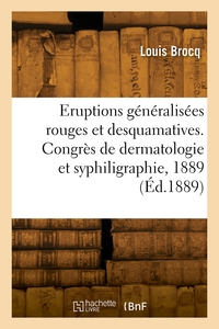 Picture of Note sur les éruptions généralisées rouges et desquamatives, communication
